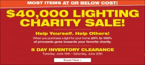 Lighting Charity Sale