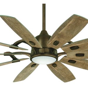 Barn Collection 65” 10-Blade Ceiling Fan in Barnwood with LED Light Minka Aire F864L-HBZ