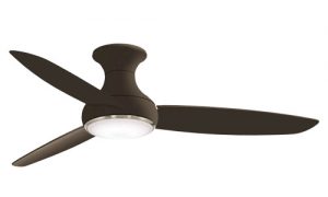 Concept II LED Collection 54” 3-Blade Ceiling Fan in Oil Rubber Bronze with Integrated Etched Opal Glass LED Light Minka Aire F467L-ORB