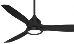 Skyhawk Collection 60” 3-Blade Ceiling Fan in Coal with Coal Blades and Integrated LED Light Minka Aire F749L-CL