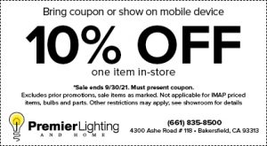 Premier Lighting 10% Off Lighting Coupon