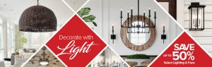 Decorate with Light - Lighting and Fan Sale