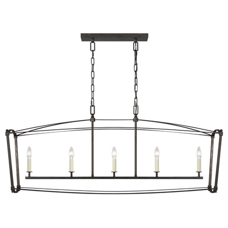 Thayer Collection 5-Light Chandelier in Smith Steel 364856