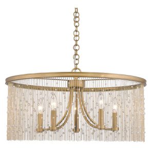 Marilyn Collection 5-Light Chandelier in Peruvian Gold with Shimmering Gold Chains 109702