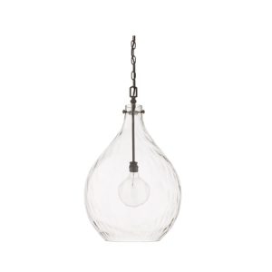 Independence Collection 1-Light Pendant in Farm House with Clear Water Glass 105550