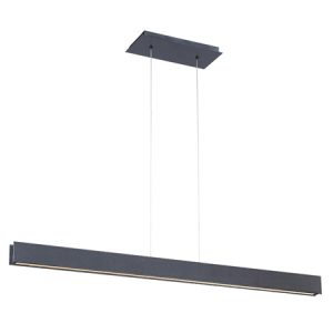 BDSM Collection LED Linear Pendant in Black with Pebble Grain Leather Office MODERN fORMS pd-51542-bk