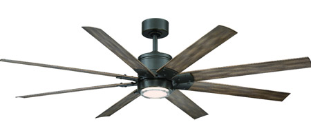 Renegade Collection 52” 8-Blade Ceiling Fan in Oil Rubbed Bronze with Barn Wood Blades and DC Motor Modern Forms FR-W2001-52L-OB-BW