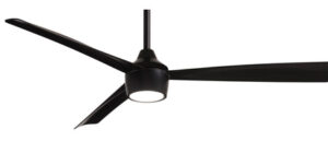 Skinnie Collection 56” 3-Blade Ceiling Fan in Coal with Frosted White Glass LED Light Minka Aire F626L-CL