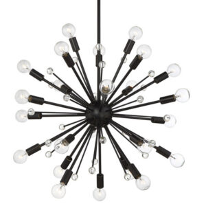 Galea Collection 24-Light Chandelier in Classic Bronze with Interspersed Glass Bauble-Topped Arms Savoy House 7-6099-24-44
