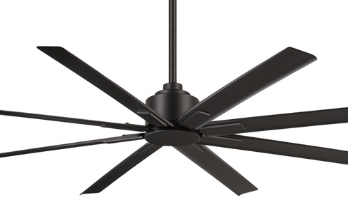 Xtreme H2O Collection 65” 8-Blade Ceiling Fan in Coal with Coal Blades Minka Aire F896-65-CL