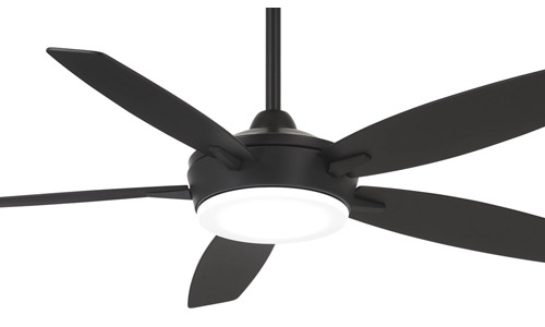Espace Collection 52” 5-Blade Ceiling Fan in Coal with Integrated LED Light and Etched Opal Glass Lens Minka Aire F690L CL