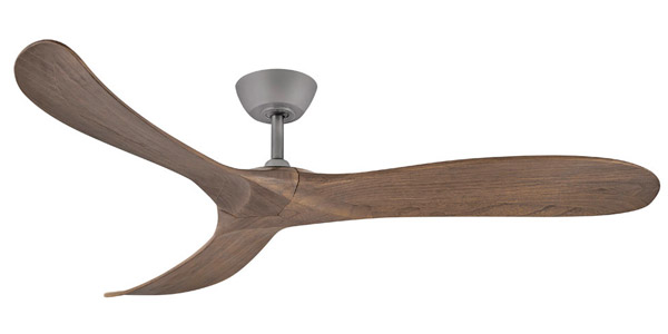 Swell Collection 60” 3-Blade Ceiling Fan in Graphite with Walnut Blades Hinkley 903860FGT-NDD