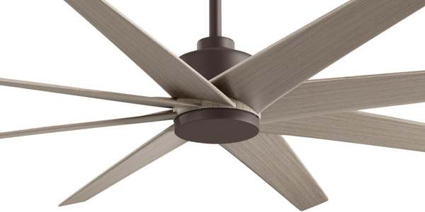 Ariella Collection 64” 8-Blade Ceiling Fan in Textured Bronze with Gray Ash Tone Blades Matthews Fan Co. AN-TB-GA-64