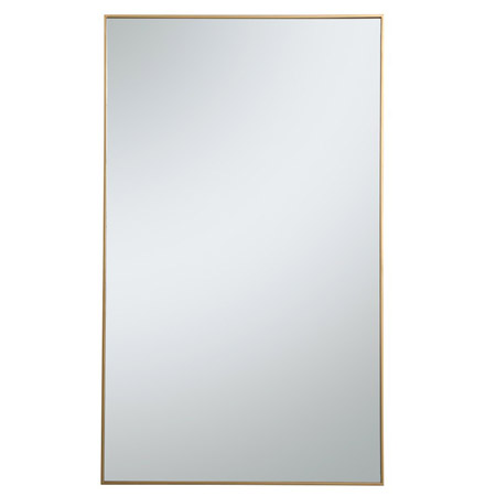 Monet Collection 36”W x 72”H Rectangular Mirror in Brass with Slender Metal Frame Elegant MR43672BR